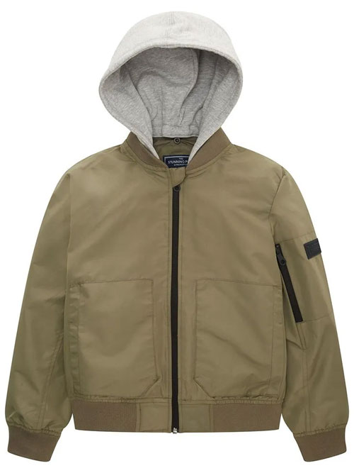 Veste bombardier à capuche