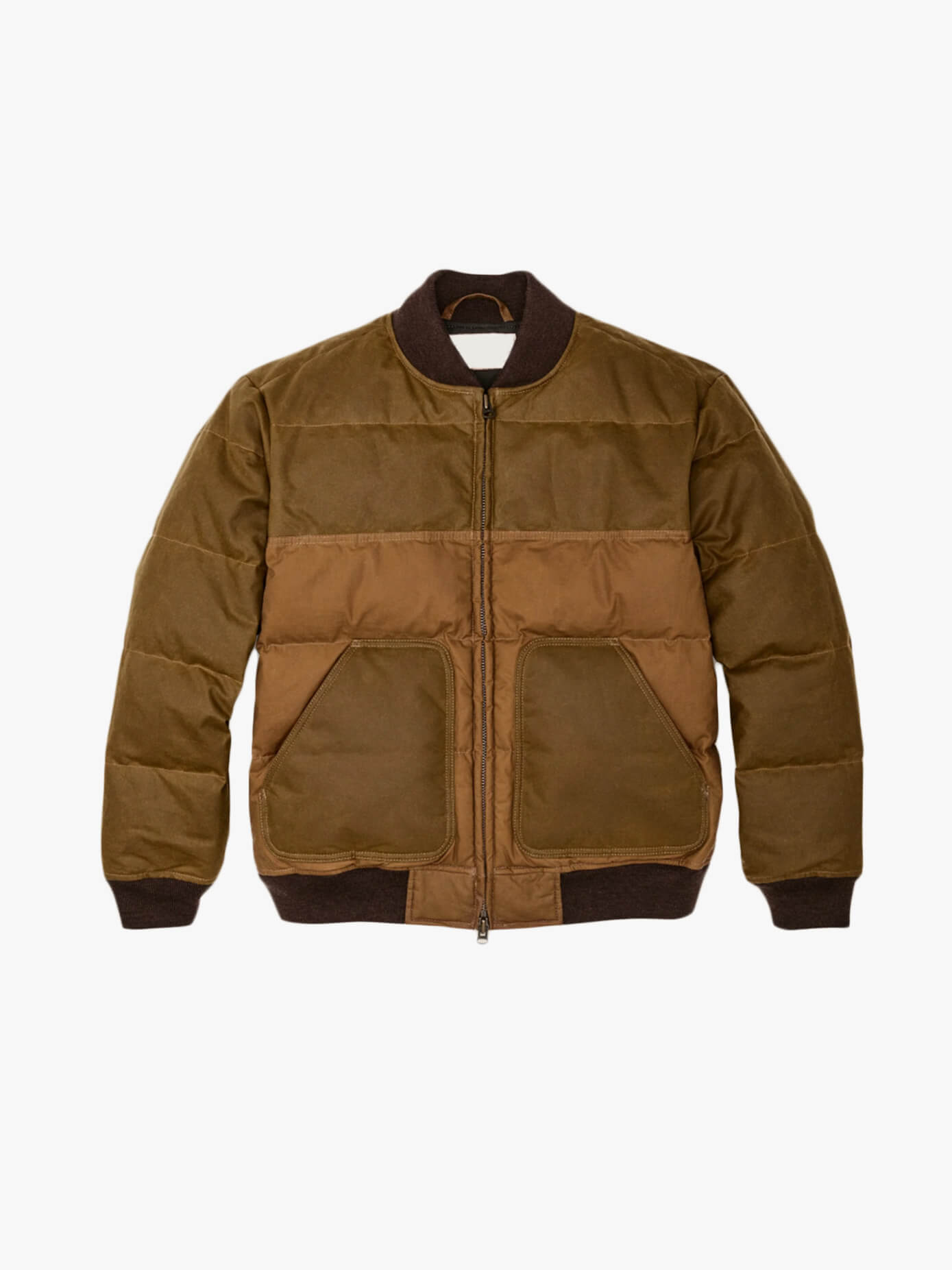 Custom Mens Colorblock Down Bomber Jacket